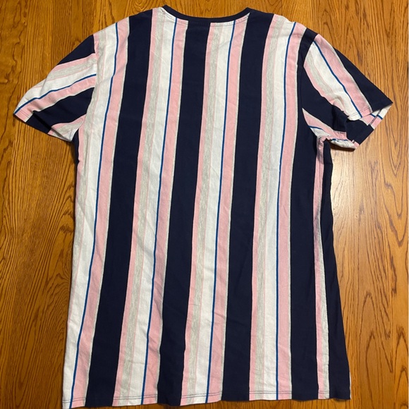 Bundle of THREE San Francisco Work Shirts vertical striped tees size L - Picture 4 of 11